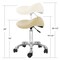 Saloniture Professional Ergonomic Saddle Stool - Adjustable Hydraulic Seat, Rolling Spa Salon, Massage, and Medical Office Chair with Swivel Wheels